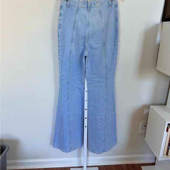 Light Blue Women's flare Jeans - Picture 3 of 3